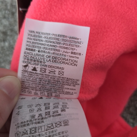 Nike Toddler Fleece Chin Strap Trapper Hat & Mittens 2 Piece Set Racer Pink NEW - Picture 5 of 5